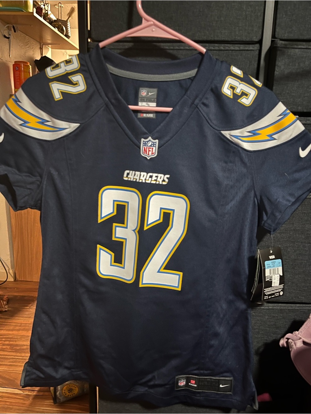 Nike Los Angeles Chargers Navy and Gold #32 Football Jersey